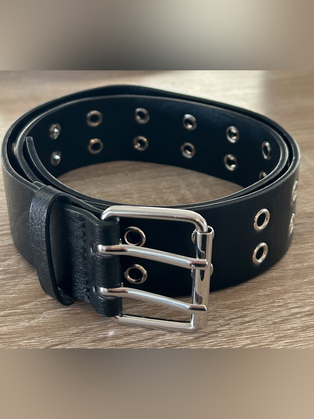 BRANDY MELVILLE DOUBLE GROMMET BLACK BELT ERA Y2K! NWOT